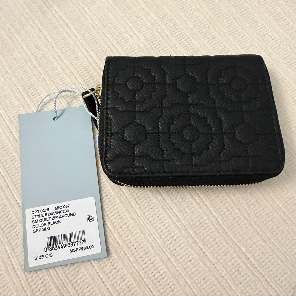 ANTONIO MELANI Black Quilted Wallet